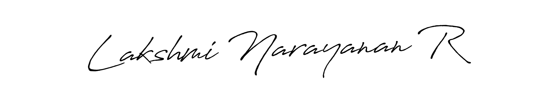 Use a signature maker to create a handwritten signature online. With this signature software, you can design (Antro_Vectra_Bolder) your own signature for name Lakshmi Narayanan R. Lakshmi Narayanan R signature style 7 images and pictures png