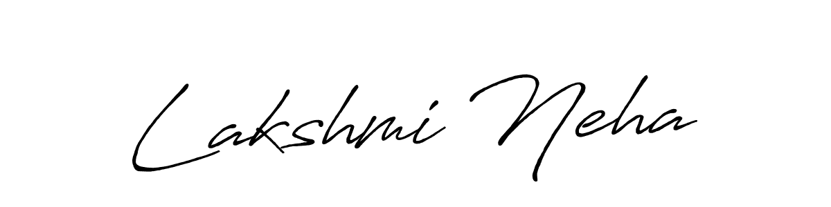 Antro_Vectra_Bolder is a professional signature style that is perfect for those who want to add a touch of class to their signature. It is also a great choice for those who want to make their signature more unique. Get Lakshmi Neha name to fancy signature for free. Lakshmi Neha signature style 7 images and pictures png