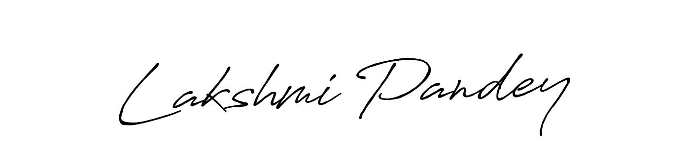 Create a beautiful signature design for name Lakshmi Pandey. With this signature (Antro_Vectra_Bolder) fonts, you can make a handwritten signature for free. Lakshmi Pandey signature style 7 images and pictures png
