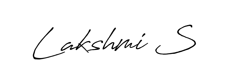 This is the best signature style for the Lakshmi S name. Also you like these signature font (Antro_Vectra_Bolder). Mix name signature. Lakshmi S signature style 7 images and pictures png