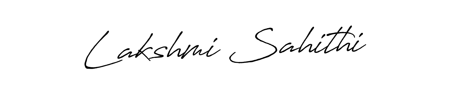 Use a signature maker to create a handwritten signature online. With this signature software, you can design (Antro_Vectra_Bolder) your own signature for name Lakshmi Sahithi. Lakshmi Sahithi signature style 7 images and pictures png