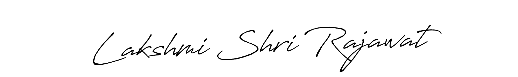 Create a beautiful signature design for name Lakshmi Shri Rajawat. With this signature (Antro_Vectra_Bolder) fonts, you can make a handwritten signature for free. Lakshmi Shri Rajawat signature style 7 images and pictures png