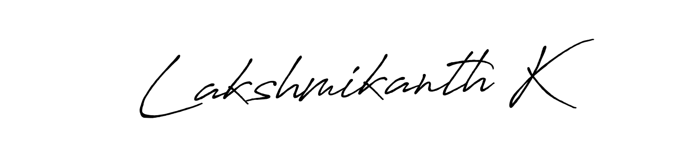 Similarly Antro_Vectra_Bolder is the best handwritten signature design. Signature creator online .You can use it as an online autograph creator for name Lakshmikanth K. Lakshmikanth K signature style 7 images and pictures png