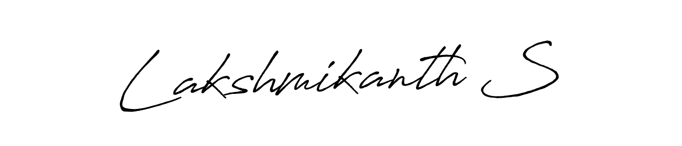 Design your own signature with our free online signature maker. With this signature software, you can create a handwritten (Antro_Vectra_Bolder) signature for name Lakshmikanth S. Lakshmikanth S signature style 7 images and pictures png