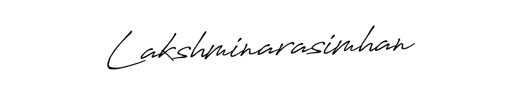 Make a beautiful signature design for name Lakshminarasimhan. With this signature (Antro_Vectra_Bolder) style, you can create a handwritten signature for free. Lakshminarasimhan signature style 7 images and pictures png