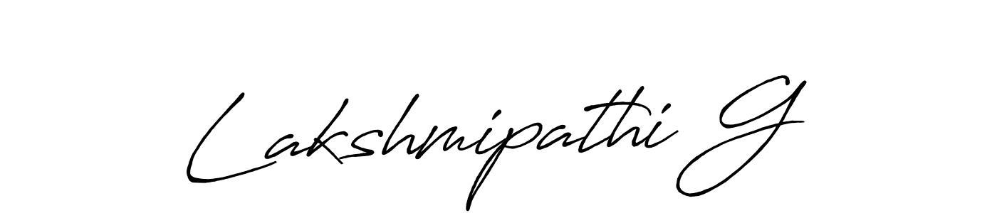 Make a beautiful signature design for name Lakshmipathi G. With this signature (Antro_Vectra_Bolder) style, you can create a handwritten signature for free. Lakshmipathi G signature style 7 images and pictures png