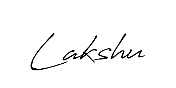Make a beautiful signature design for name Lakshu. With this signature (Antro_Vectra_Bolder) style, you can create a handwritten signature for free. Lakshu signature style 7 images and pictures png