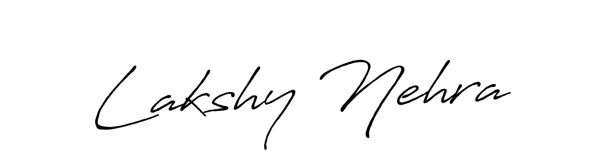 Also we have Lakshy Nehra name is the best signature style. Create professional handwritten signature collection using Antro_Vectra_Bolder autograph style. Lakshy Nehra signature style 7 images and pictures png