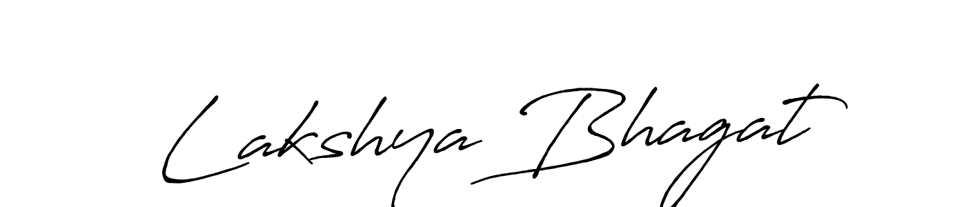 Make a beautiful signature design for name Lakshya Bhagat. With this signature (Antro_Vectra_Bolder) style, you can create a handwritten signature for free. Lakshya Bhagat signature style 7 images and pictures png