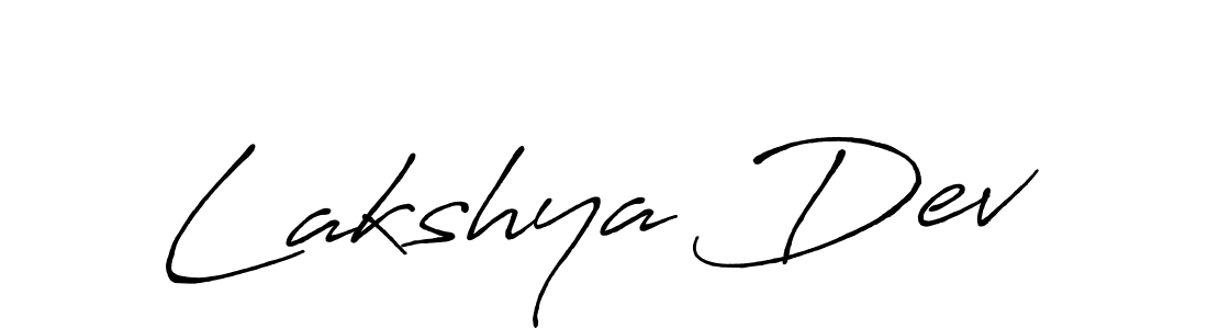 Make a beautiful signature design for name Lakshya Dev. With this signature (Antro_Vectra_Bolder) style, you can create a handwritten signature for free. Lakshya Dev signature style 7 images and pictures png