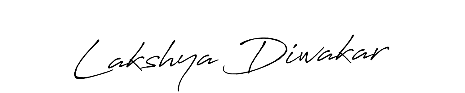 Create a beautiful signature design for name Lakshya Diwakar. With this signature (Antro_Vectra_Bolder) fonts, you can make a handwritten signature for free. Lakshya Diwakar signature style 7 images and pictures png
