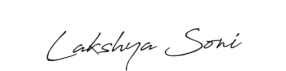 You should practise on your own different ways (Antro_Vectra_Bolder) to write your name (Lakshya Soni) in signature. don't let someone else do it for you. Lakshya Soni signature style 7 images and pictures png