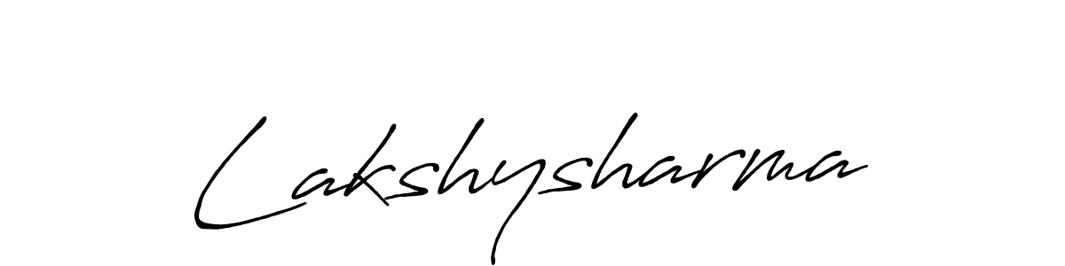 Use a signature maker to create a handwritten signature online. With this signature software, you can design (Antro_Vectra_Bolder) your own signature for name Lakshysharma. Lakshysharma signature style 7 images and pictures png