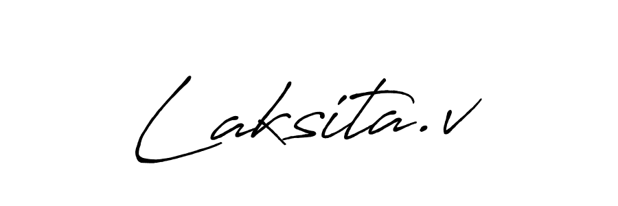 The best way (Antro_Vectra_Bolder) to make a short signature is to pick only two or three words in your name. The name Laksita.v include a total of six letters. For converting this name. Laksita.v signature style 7 images and pictures png