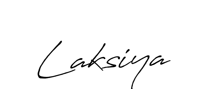 Also we have Laksiya name is the best signature style. Create professional handwritten signature collection using Antro_Vectra_Bolder autograph style. Laksiya signature style 7 images and pictures png