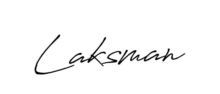 Laksman stylish signature style. Best Handwritten Sign (Antro_Vectra_Bolder) for my name. Handwritten Signature Collection Ideas for my name Laksman. Laksman signature style 7 images and pictures png