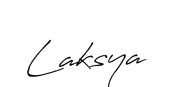 Design your own signature with our free online signature maker. With this signature software, you can create a handwritten (Antro_Vectra_Bolder) signature for name Laksya. Laksya signature style 7 images and pictures png