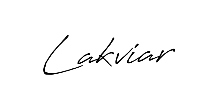 How to make Lakviar name signature. Use Antro_Vectra_Bolder style for creating short signs online. This is the latest handwritten sign. Lakviar signature style 7 images and pictures png