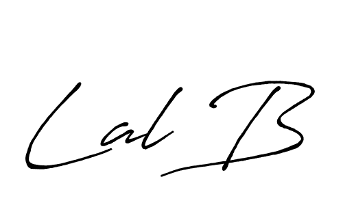 Make a beautiful signature design for name Lal B. With this signature (Antro_Vectra_Bolder) style, you can create a handwritten signature for free. Lal B signature style 7 images and pictures png