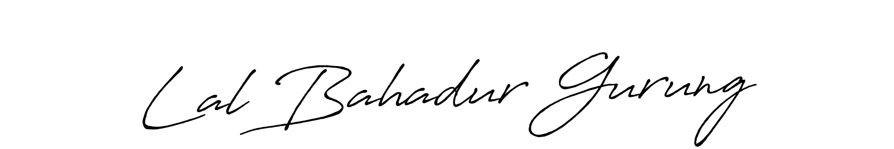 Antro_Vectra_Bolder is a professional signature style that is perfect for those who want to add a touch of class to their signature. It is also a great choice for those who want to make their signature more unique. Get Lal Bahadur Gurung name to fancy signature for free. Lal Bahadur Gurung signature style 7 images and pictures png