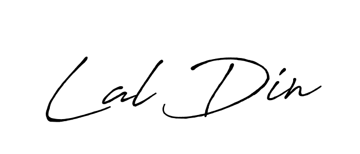 How to make Lal Din name signature. Use Antro_Vectra_Bolder style for creating short signs online. This is the latest handwritten sign. Lal Din signature style 7 images and pictures png