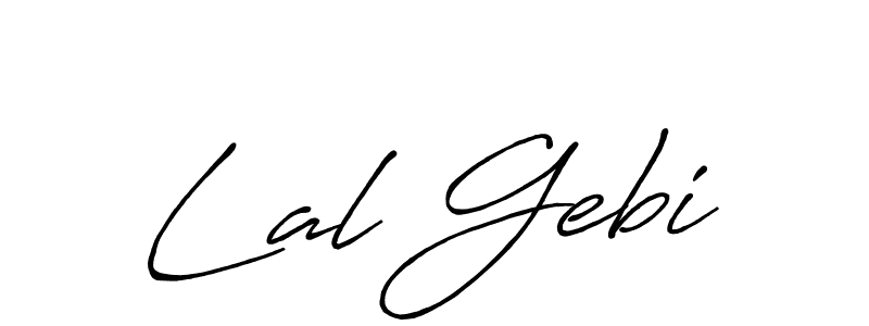 Create a beautiful signature design for name Lal Gebi. With this signature (Antro_Vectra_Bolder) fonts, you can make a handwritten signature for free. Lal Gebi signature style 7 images and pictures png