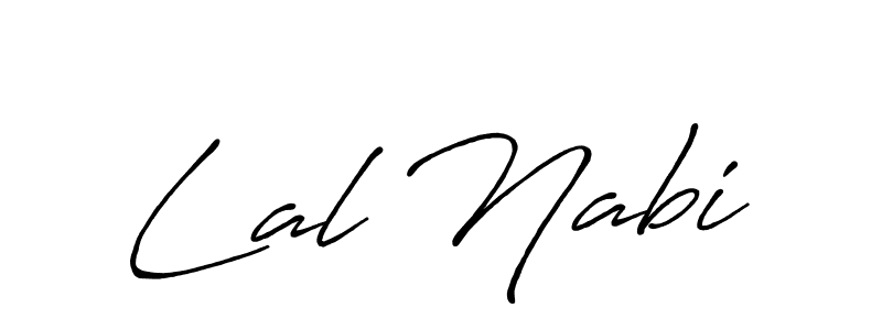 Make a beautiful signature design for name Lal Nabi. With this signature (Antro_Vectra_Bolder) style, you can create a handwritten signature for free. Lal Nabi signature style 7 images and pictures png