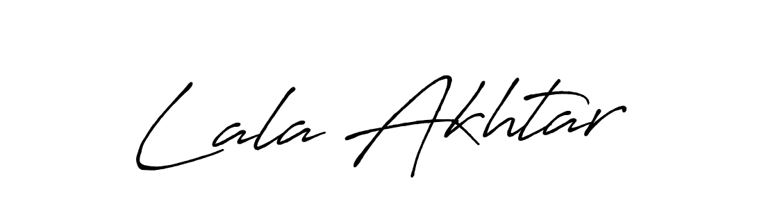 Also we have Lala Akhtar name is the best signature style. Create professional handwritten signature collection using Antro_Vectra_Bolder autograph style. Lala Akhtar signature style 7 images and pictures png
