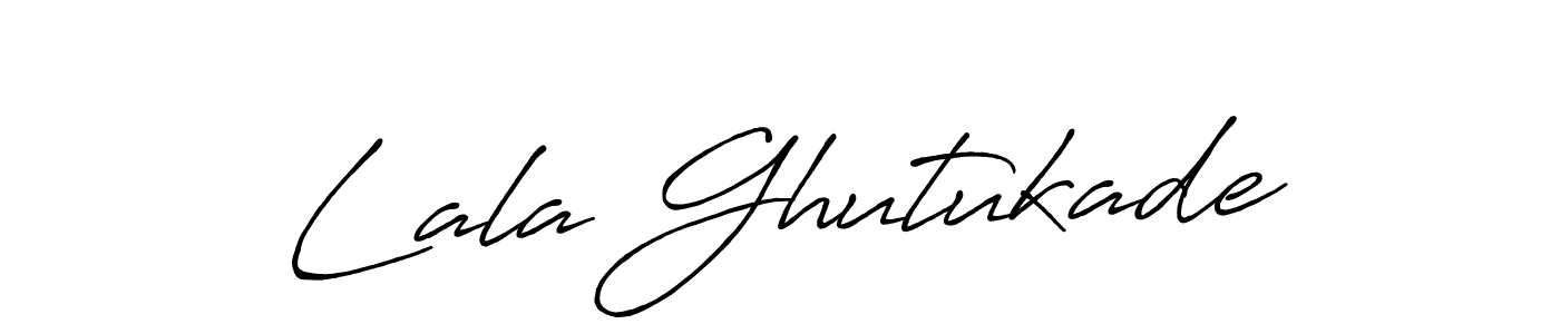 Once you've used our free online signature maker to create your best signature Antro_Vectra_Bolder style, it's time to enjoy all of the benefits that Lala Ghutukade name signing documents. Lala Ghutukade signature style 7 images and pictures png