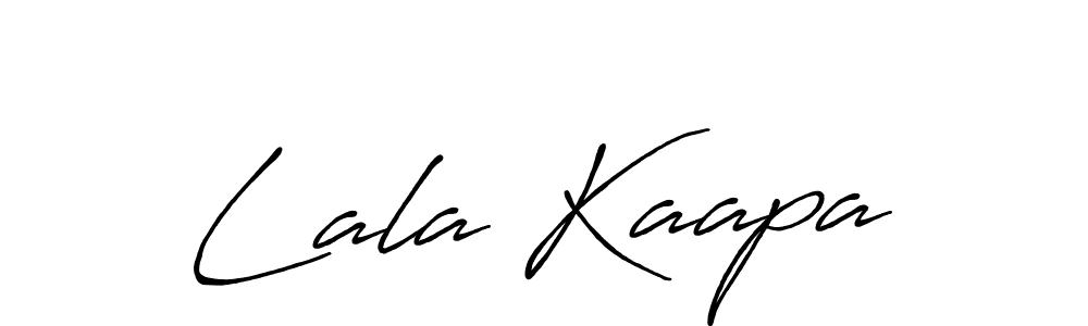 Create a beautiful signature design for name Lala Kaapa. With this signature (Antro_Vectra_Bolder) fonts, you can make a handwritten signature for free. Lala Kaapa signature style 7 images and pictures png