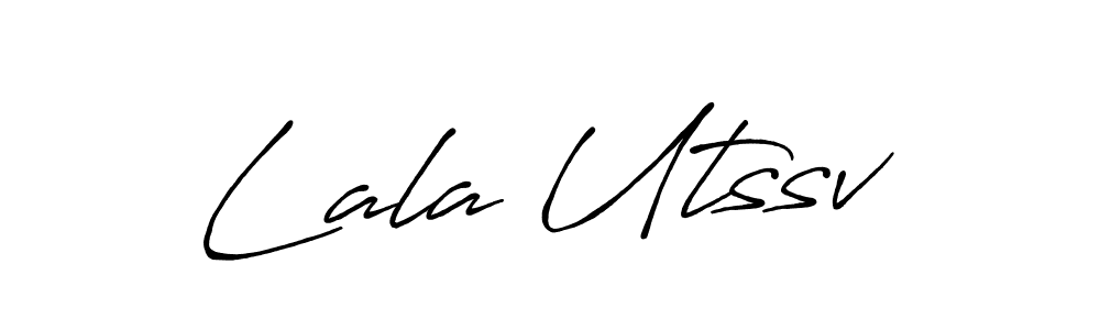 if you are searching for the best signature style for your name Lala Utssv. so please give up your signature search. here we have designed multiple signature styles  using Antro_Vectra_Bolder. Lala Utssv signature style 7 images and pictures png