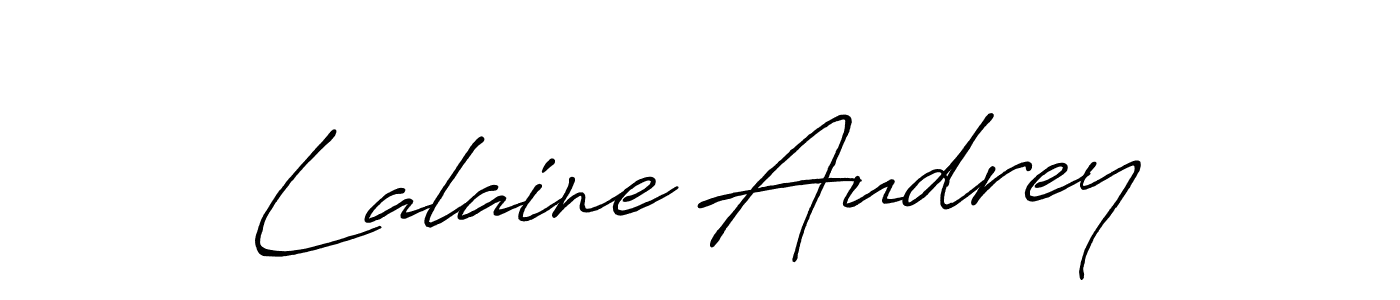 Make a beautiful signature design for name Lalaine Audrey. With this signature (Antro_Vectra_Bolder) style, you can create a handwritten signature for free. Lalaine Audrey signature style 7 images and pictures png
