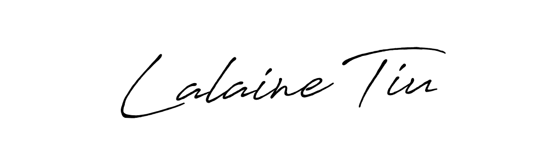 if you are searching for the best signature style for your name Lalaine Tiu. so please give up your signature search. here we have designed multiple signature styles  using Antro_Vectra_Bolder. Lalaine Tiu signature style 7 images and pictures png