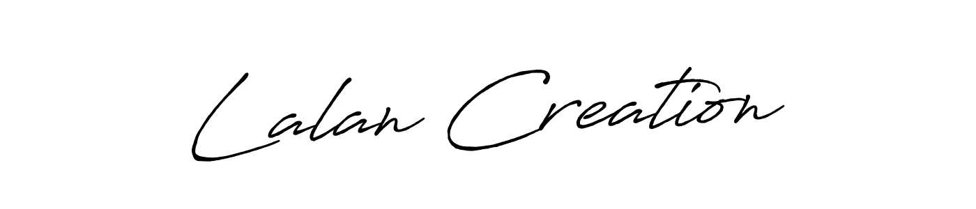 Create a beautiful signature design for name Lalan Creation. With this signature (Antro_Vectra_Bolder) fonts, you can make a handwritten signature for free. Lalan Creation signature style 7 images and pictures png