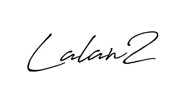 How to make Lalan2 name signature. Use Antro_Vectra_Bolder style for creating short signs online. This is the latest handwritten sign. Lalan2 signature style 7 images and pictures png