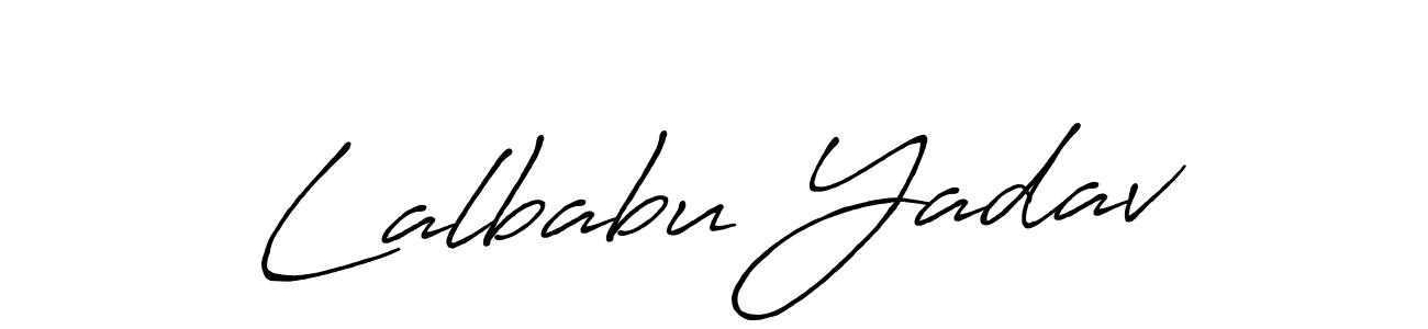 Create a beautiful signature design for name Lalbabu Yadav. With this signature (Antro_Vectra_Bolder) fonts, you can make a handwritten signature for free. Lalbabu Yadav signature style 7 images and pictures png