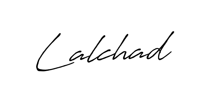 How to make Lalchad name signature. Use Antro_Vectra_Bolder style for creating short signs online. This is the latest handwritten sign. Lalchad signature style 7 images and pictures png