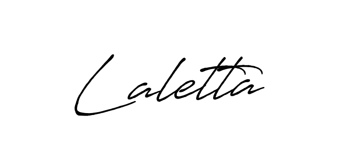 Create a beautiful signature design for name Laletta. With this signature (Antro_Vectra_Bolder) fonts, you can make a handwritten signature for free. Laletta signature style 7 images and pictures png