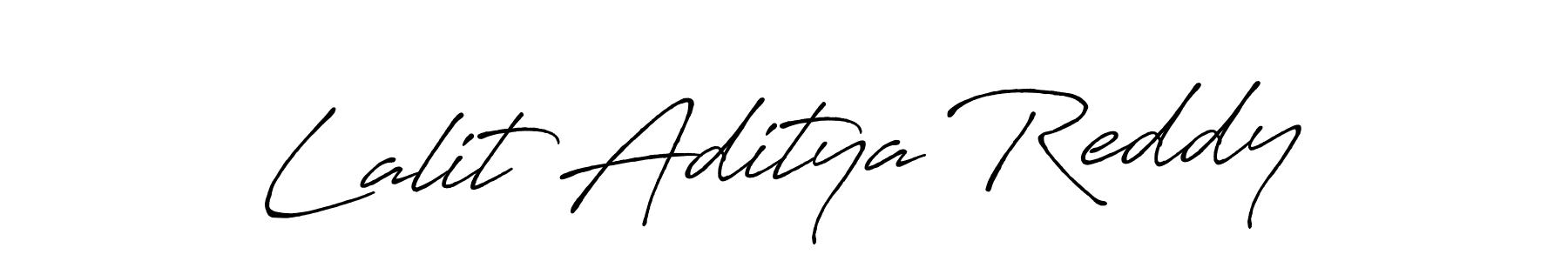 The best way (Antro_Vectra_Bolder) to make a short signature is to pick only two or three words in your name. The name Lalit Aditya Reddy include a total of six letters. For converting this name. Lalit Aditya Reddy signature style 7 images and pictures png