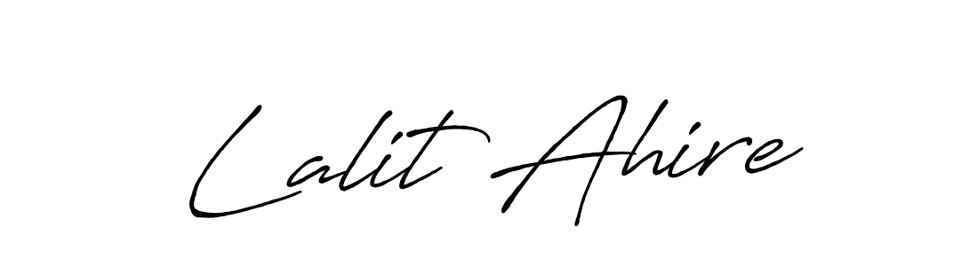 Antro_Vectra_Bolder is a professional signature style that is perfect for those who want to add a touch of class to their signature. It is also a great choice for those who want to make their signature more unique. Get Lalit Ahire name to fancy signature for free. Lalit Ahire signature style 7 images and pictures png