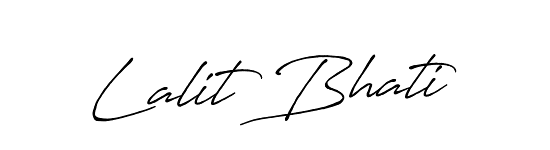 Create a beautiful signature design for name Lalit Bhati. With this signature (Antro_Vectra_Bolder) fonts, you can make a handwritten signature for free. Lalit Bhati signature style 7 images and pictures png