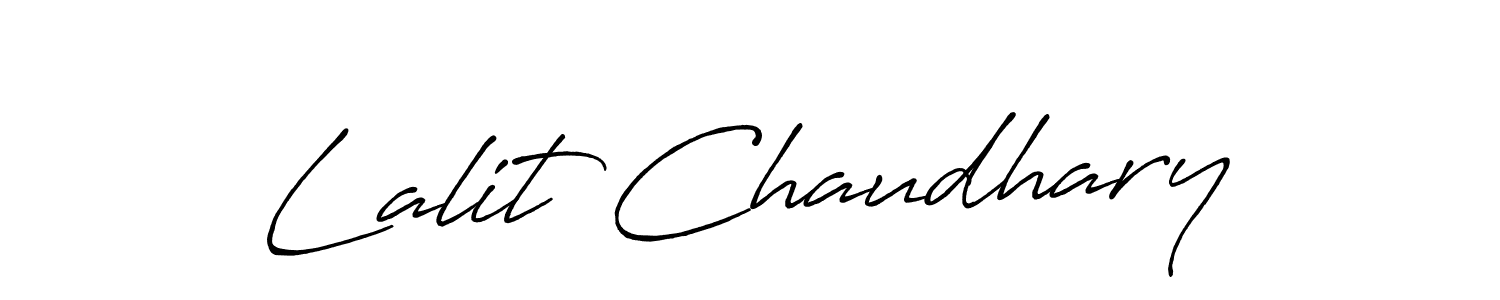 Make a beautiful signature design for name Lalit Chaudhary. With this signature (Antro_Vectra_Bolder) style, you can create a handwritten signature for free. Lalit Chaudhary signature style 7 images and pictures png