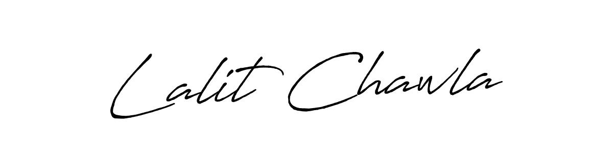 Create a beautiful signature design for name Lalit Chawla. With this signature (Antro_Vectra_Bolder) fonts, you can make a handwritten signature for free. Lalit Chawla signature style 7 images and pictures png