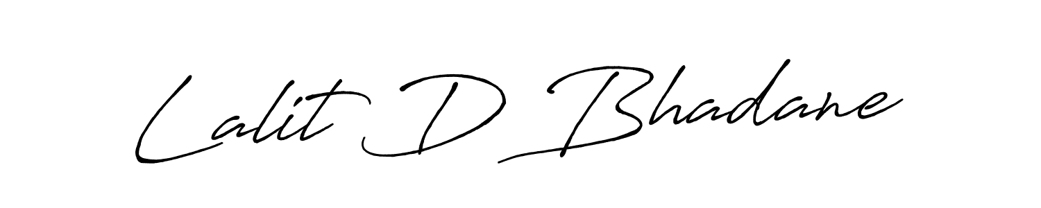 Make a beautiful signature design for name Lalit D Bhadane. With this signature (Antro_Vectra_Bolder) style, you can create a handwritten signature for free. Lalit D Bhadane signature style 7 images and pictures png