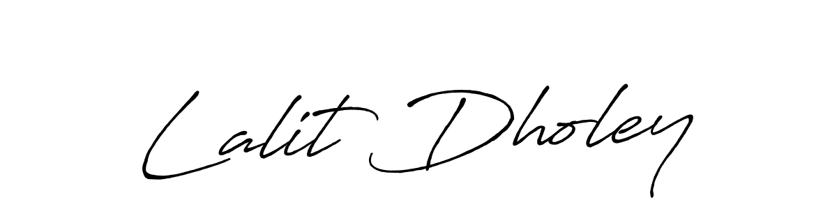 How to make Lalit Dholey name signature. Use Antro_Vectra_Bolder style for creating short signs online. This is the latest handwritten sign. Lalit Dholey signature style 7 images and pictures png
