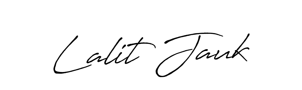 Create a beautiful signature design for name Lalit Jauk. With this signature (Antro_Vectra_Bolder) fonts, you can make a handwritten signature for free. Lalit Jauk signature style 7 images and pictures png