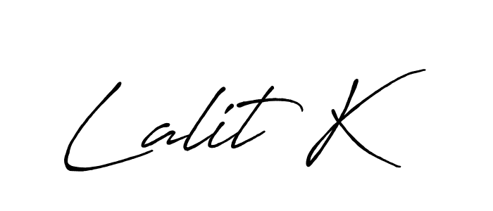 Once you've used our free online signature maker to create your best signature Antro_Vectra_Bolder style, it's time to enjoy all of the benefits that Lalit K name signing documents. Lalit K signature style 7 images and pictures png