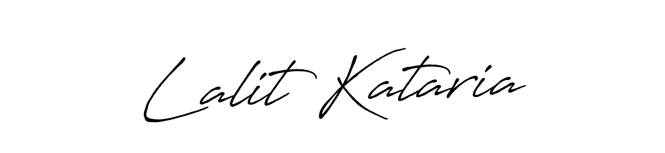 How to make Lalit Kataria name signature. Use Antro_Vectra_Bolder style for creating short signs online. This is the latest handwritten sign. Lalit Kataria signature style 7 images and pictures png