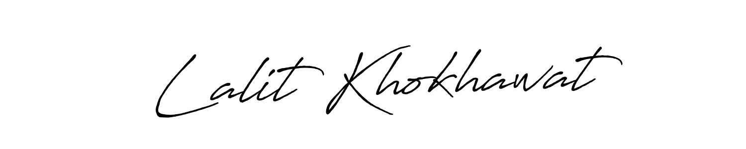 Design your own signature with our free online signature maker. With this signature software, you can create a handwritten (Antro_Vectra_Bolder) signature for name Lalit Khokhawat. Lalit Khokhawat signature style 7 images and pictures png