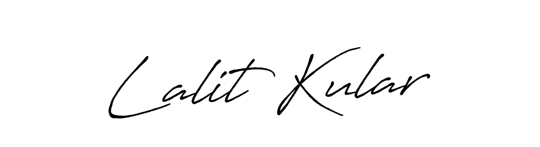 How to make Lalit Kular name signature. Use Antro_Vectra_Bolder style for creating short signs online. This is the latest handwritten sign. Lalit Kular signature style 7 images and pictures png